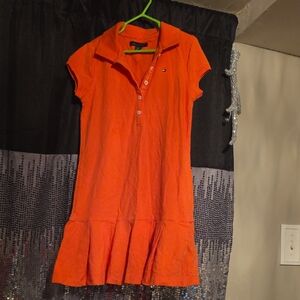 Tommy Hilfiger Kids Orange Casual Dress